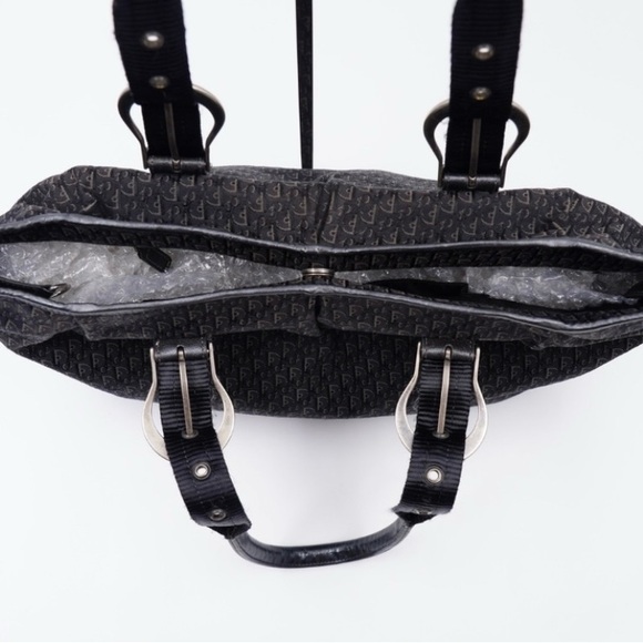 Christian Dior Street Chic Trotter Diorissimo Black Pattern Tote Bag - Picture 8 of 12